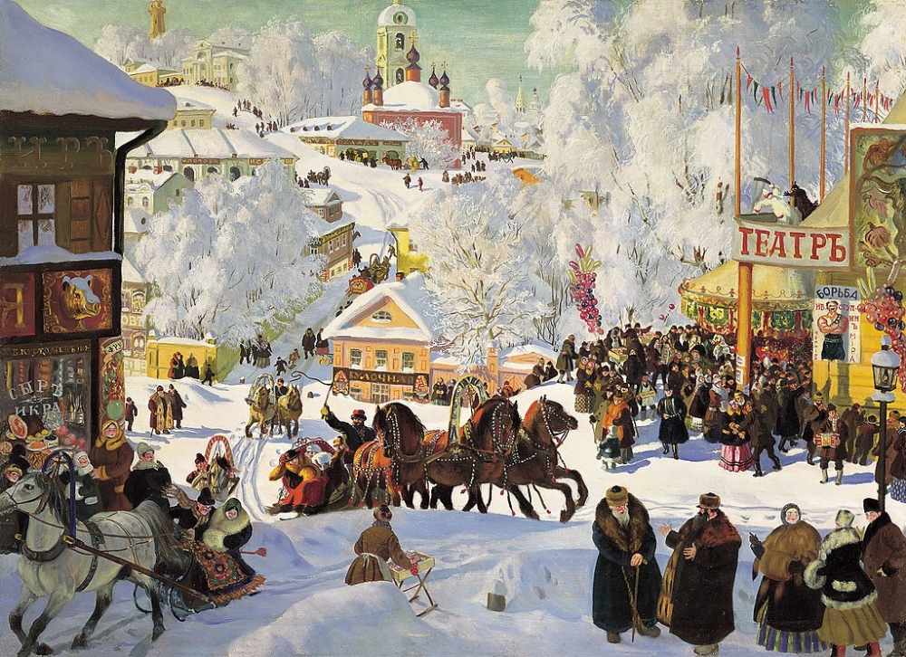 Б. Кустодиев "Масленица" 1919 г.
