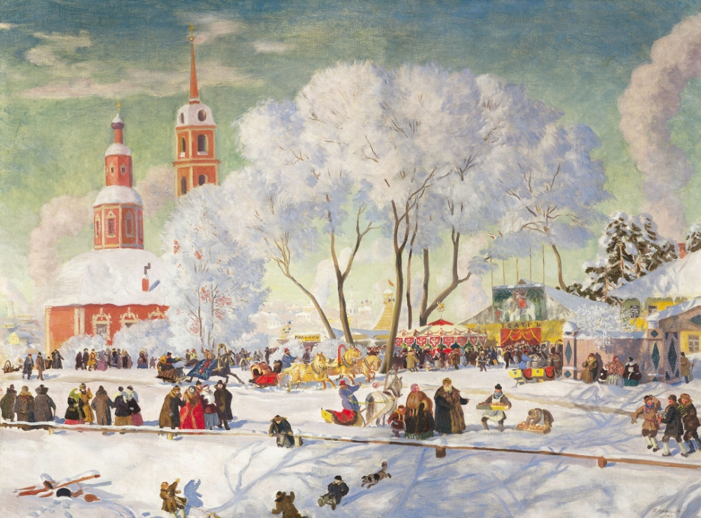 Б. Кустодиев "Масленица"
